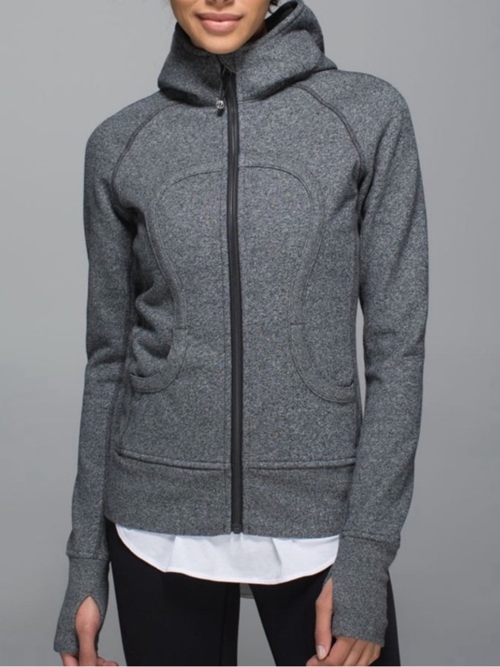 Lululemon scuba Hoodie II Heathered Speckled Gray